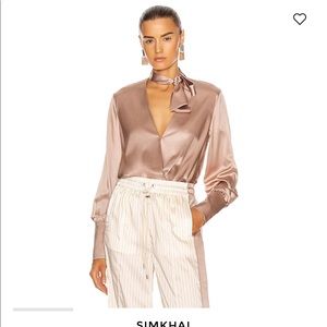 Tess Wrap Front Bodysuit silk